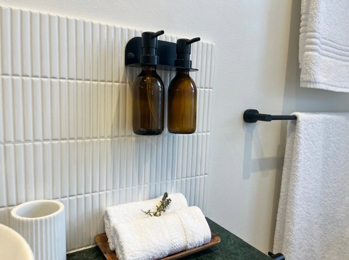 Generous sized shower with hotel luxe towels